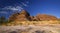 Dome of rocks at a hiking trip at the Australian outback between with blue sky â€“ Western Australia