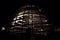 The dome on the roof of the Reichtsag Bundestag building in Berlin