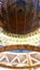 Dome and ropes hanging the  ring beam support to the light bulbs inside the mosque at Riyadh airport