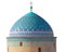 Dome of the Seyyed Rokneddin Tomb Iran isolated white background.