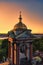 Dome of the side bell tower of St. Isaac`s Cathedral