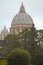 Dome of St Peters Basilica in Vatican City, Rome, Italy. Roman Catholic Church