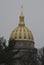 The Dome of the West Virginia State Capitol on a Rainy Day