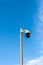 Dome wireless security/surveillance camera on steel pole with bl