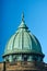 Domed cooper roof of a Mitchell Library building in Glasgow, Scotland