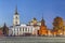 Domes of Assumption Cathedral in Tula, Russia