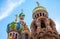 Domes of Church of the Savior on Spilled Blood in St. Petersburg