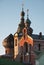 Domes of the churches of the Nikolsky Monastery in Staraya Ladoga. Russia