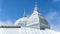 Domes of Conservatory of Flowers, a botanical garden in Golden Gate Park