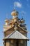 Domes of the Epiphany Church. Paltoga. Vologda region, Russia