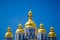 Domes of the Mikhailovsky cathedral, Kiev, Ukraine