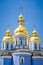 Domes of the Mikhailovsky cathedral, Kiev, Ukraine