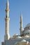 Domes and minarets of a mosque, Dubai United Arab Emirates