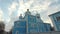 Domes of Orthodox Church on background of blue sky. Smolensk Cathedral, Belgorod, Russia.