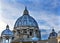 Domes Roof Saint Peter`s Basilica Vatican Rome Italy