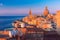 Domes and roofs at sunset, Valletta , Malta