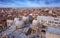 Domes of Saint Mark`s Basilica and Venice cityscape, Venice, Italy