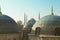 Domes of Saint Sophie Cathedral from Saint Sophie Istanbul Turkey.