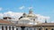 The domes of Santo Domingo Church in the city of Quito in Ecuador, South America