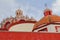 Domes of the Santo domingo de guzman temple  in puebla II