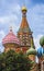 The domes of St. Basil`s Cathedral on red square in Moscow