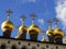 Domes of the Terem Churches, Moscow Kremlin, Russia