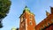 Domes of two Renaissance chapels on the side of the cathedral on Wawel Hill in Krakow Poland.