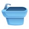 Domestic bidet icon, cartoon style