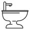 Domestic bidet icon, outline style