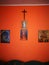 Domestic Crucifixes. Artistic look in vintage vivid colours.