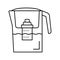 domestic filter water line icon vector illustration