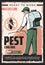 Domestic insect pet control extermination service