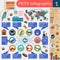 Domestic pets infographic elements, helthcare, vet