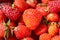Domestic strawberry and rapsbery close up photo