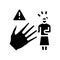 domestic violence glyph icon vector illustration