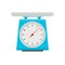 Domestic weigh scale food balance vector icon. Food weight kitchen illustration