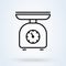 Domestic weigh scales line. vector Simple modern icon design illustration