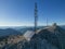 Dominance fire watchtower and signal emitters at mountain peak