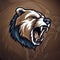 Dominant Grizzly Bear Logo: Commanding Vector Graphic for Winning Teams in Sports and E-Sports