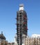 Dominant of London under construction. Tower, with probably the most famous clock, part of Palace of Westminster is in a long-term