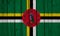 Dominica Flag Over Wood Planks