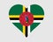 Dominica Heart Flag. Dominican Love Shape Country Nation National Flag. Commonwealth of Dominica Banner Icon Sign Symbol EPS