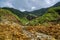 Dominica Island boiling lake mountain view