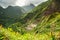 Dominica Island boiling lake mountain view