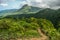 Dominica Island boiling lake mountain view