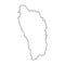 Dominica - map outline country