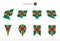 Dominica national flag collection, eight versions of Dominica vector flags