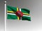 Dominica national flag isolated on gray background