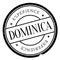 Dominica stamp rubber grunge