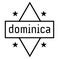 DOMINICA stamp on white background